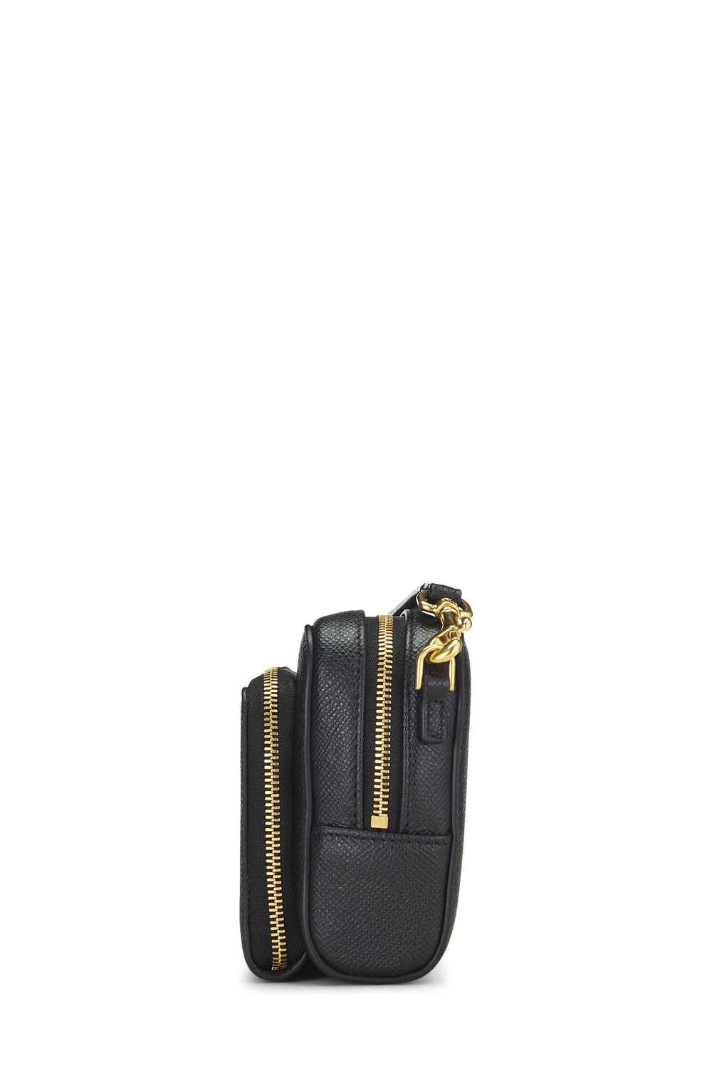 Black Calfskin Caro Double Pouch Crossbody Send i… - image 3