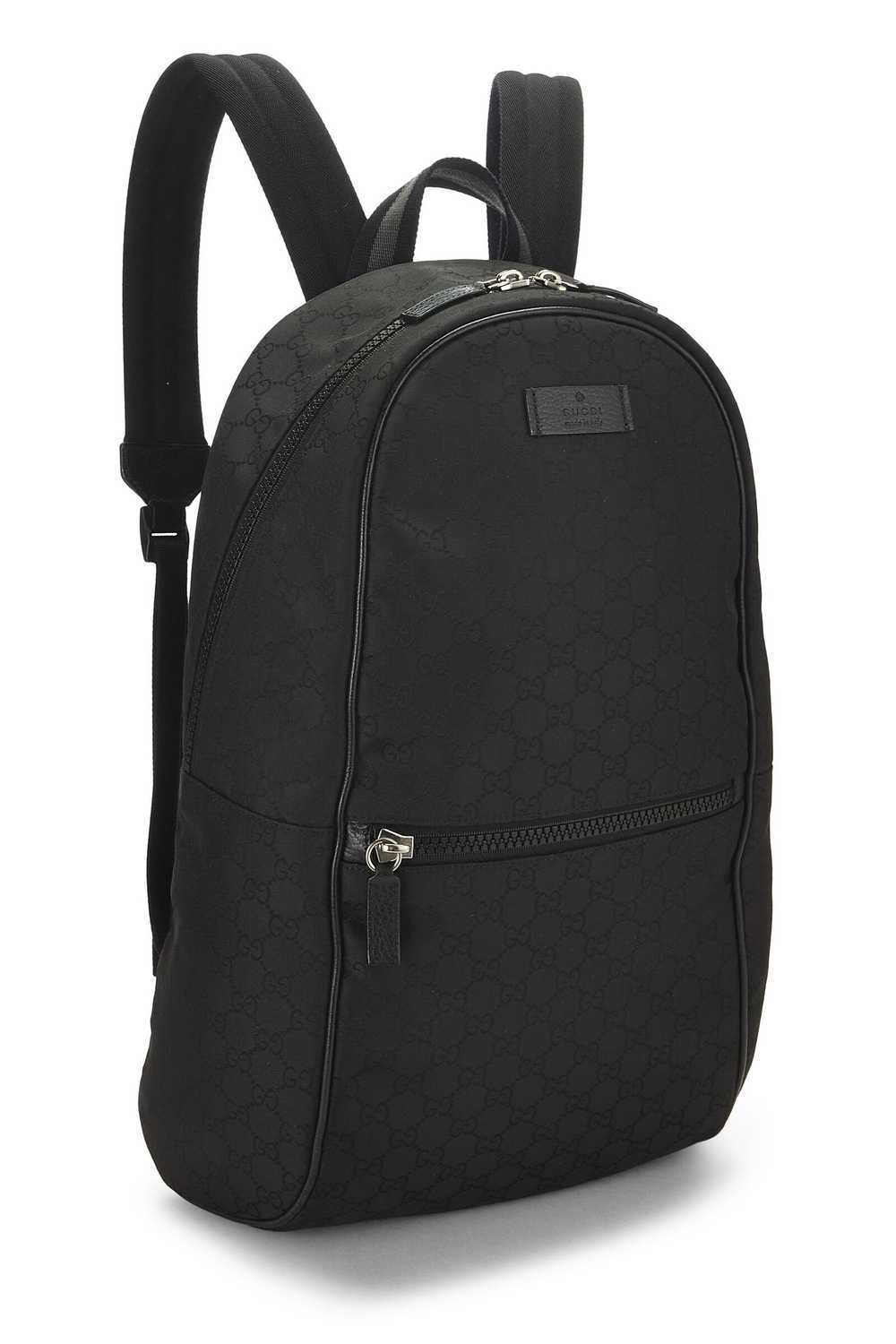 Black GG Nylon Slim Backpack Send in SMS Send in … - image 2