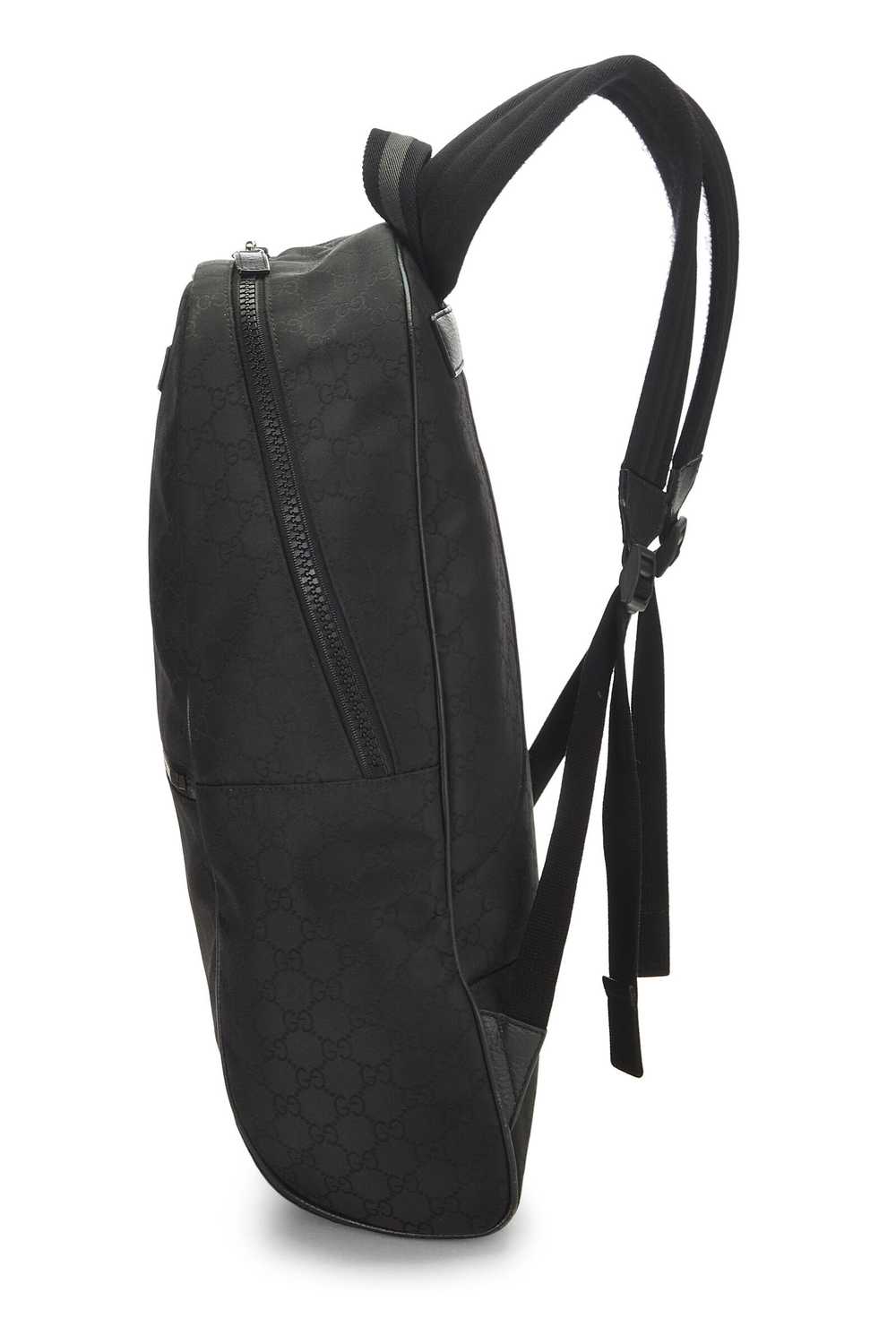 Black GG Nylon Slim Backpack Send in SMS Send in … - image 3