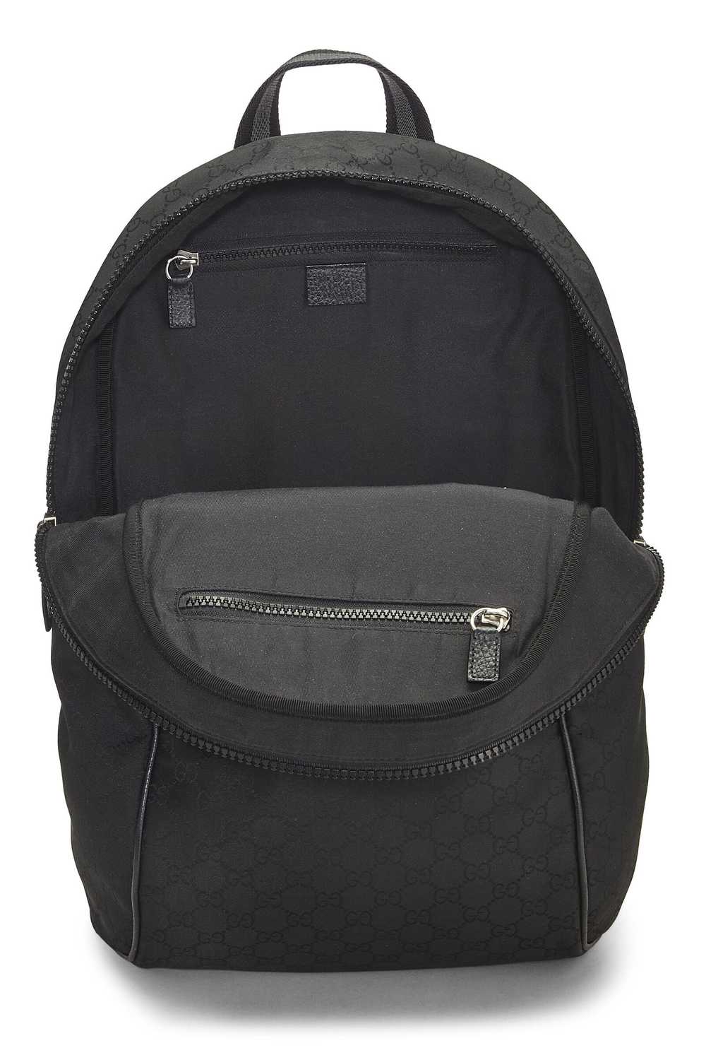 Black GG Nylon Slim Backpack Send in SMS Send in … - image 6