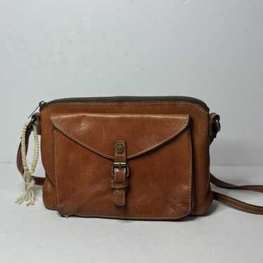 Patricia Nash Torri Tooled Brown Italian Leather … - image 1