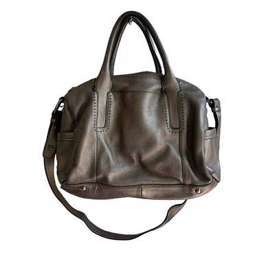 B. Makowsky Silver Leather Shoulder Bag