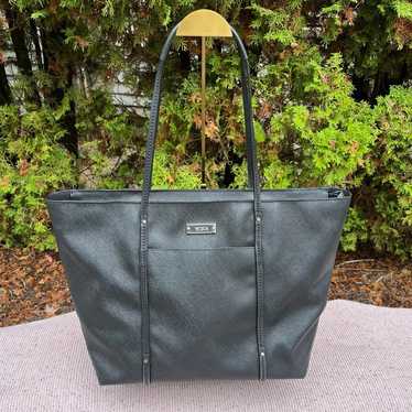 Tumi Leather Villa Q Tote in Black