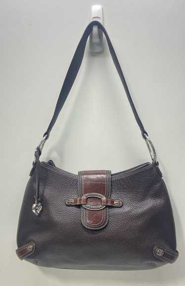 Brighton Pebble Leather Shoulder Tote Dark Brown