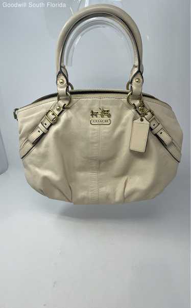 Coach Womens Beige Leather Madison Sophia Zip Top 