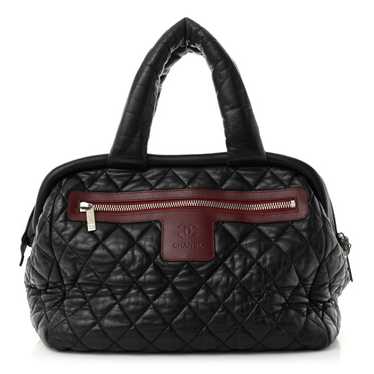 CHANEL Lambskin Coco Cocoon Bowler Black - image 1