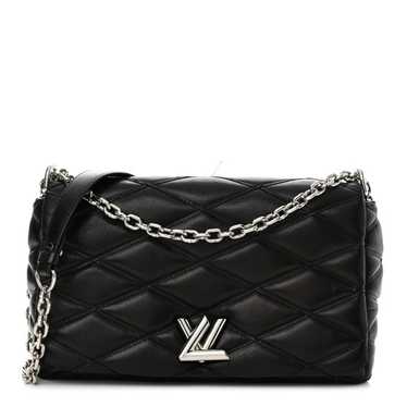 LOUIS VUITTON Lambskin Malletage GO-14 MM Black