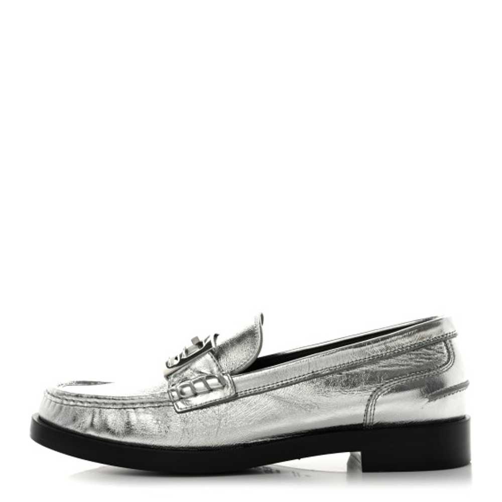 FENDI Metallic Vitello Womens Baguette Loafers 41… - image 1