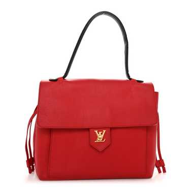 LOUIS VUITTON Calfskin Lockme PM Rouge