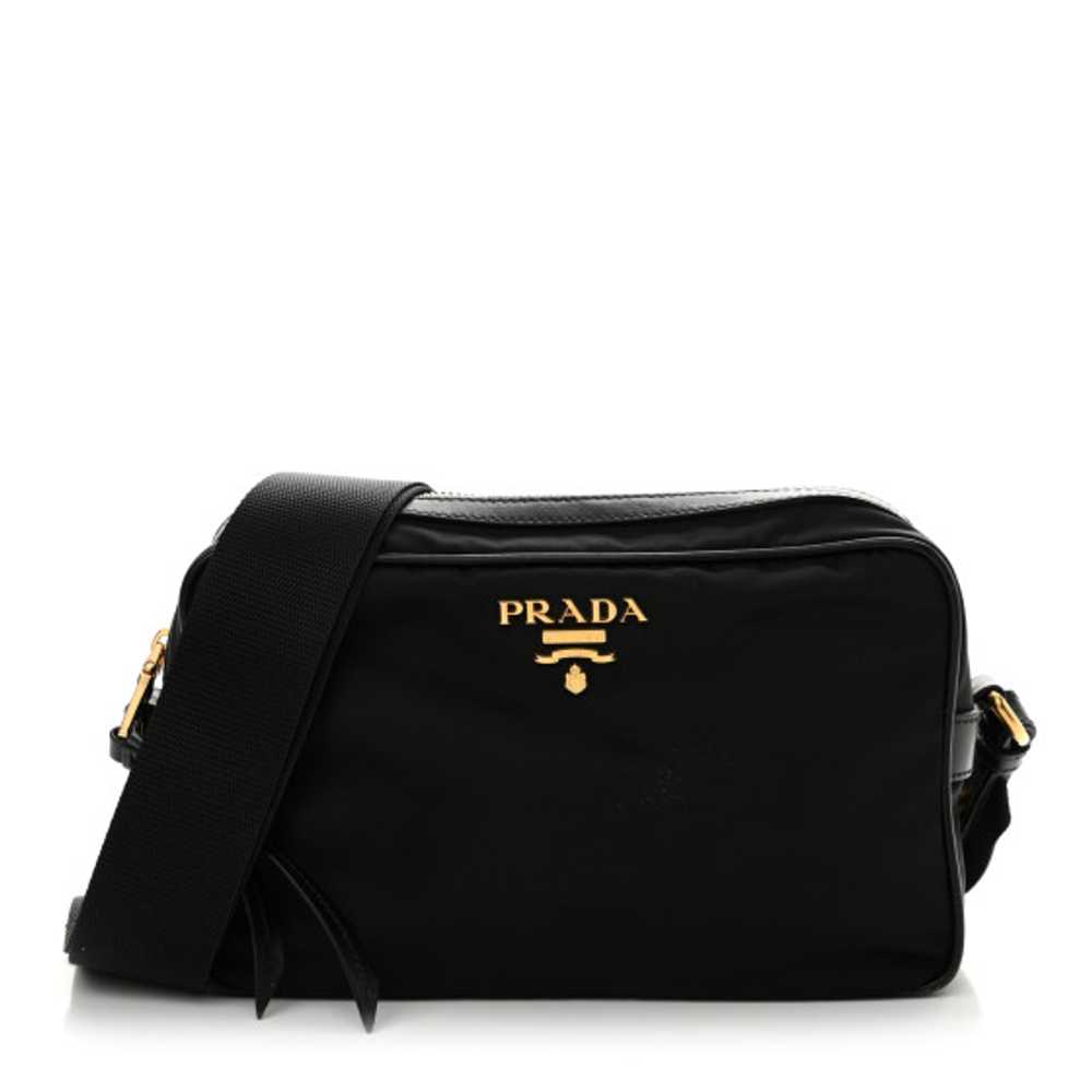 PRADA Tessuto Nylon Soft Calf Camera Bag Black - image 1