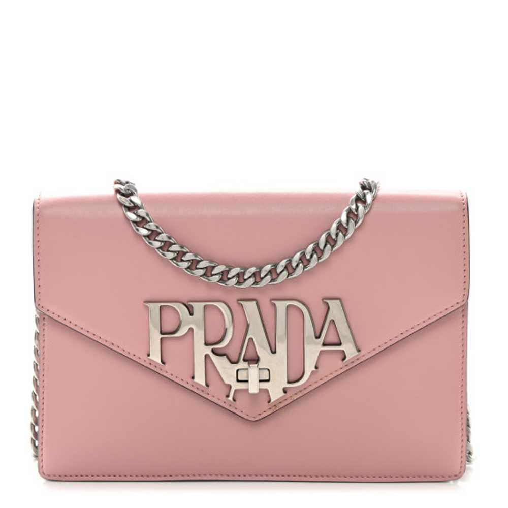 PRADA Spazzolato Logo Envelope Shoulder Bag Pesca - image 1