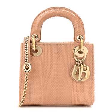 CHRISTIAN DIOR Snakeskin Mini Lady Dior Pink