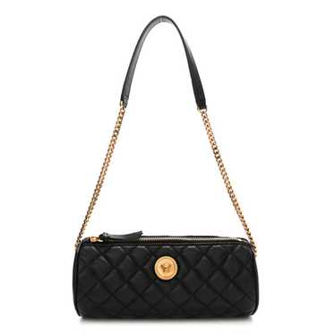 VERSACE Nappa Quilted Medusa Chain Crossbody Black