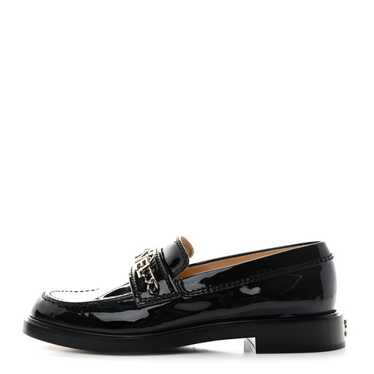 CHANEL Shiny Calfskin Logo Loafers 36.5 Black - image 1