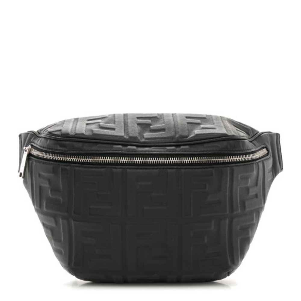 FENDI Nappa FF 1974 Embossed Belt Bag Black - image 1