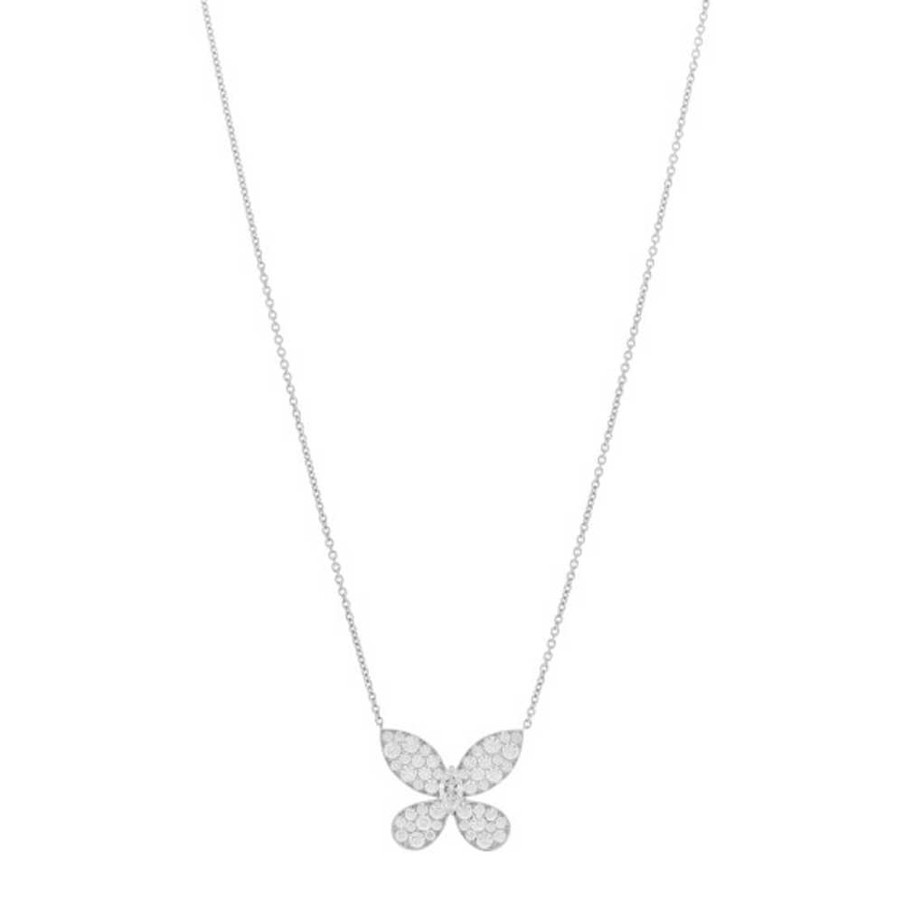 GRAFF 18K White Gold Diamond Butterfly Pendant Pa… - image 1