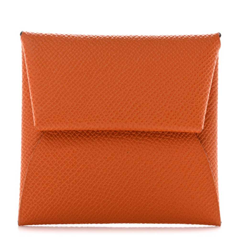 HERMES Epsom Bastia Verso Coin Purse Orange Lime - image 1