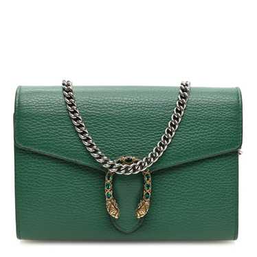 GUCCI Calfskin Mini Dionysus Chain Wallet Emerald - image 1