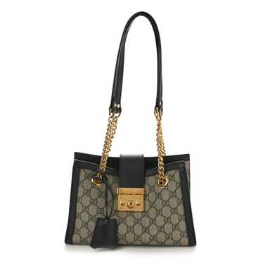 GUCCI GG Supreme Monogram Small Padlock Tote Black