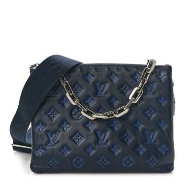 LOUIS VUITTON Lambskin Embossed Monogram Coussin … - image 1