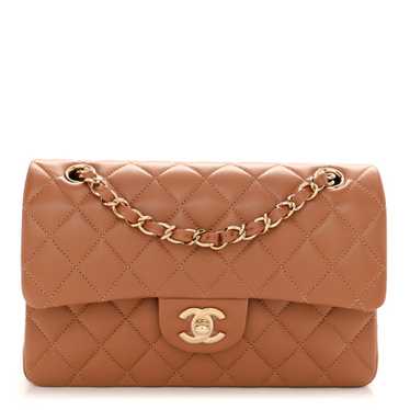 CHANEL Lambskin Quilted Small Double Flap Brown - image 1