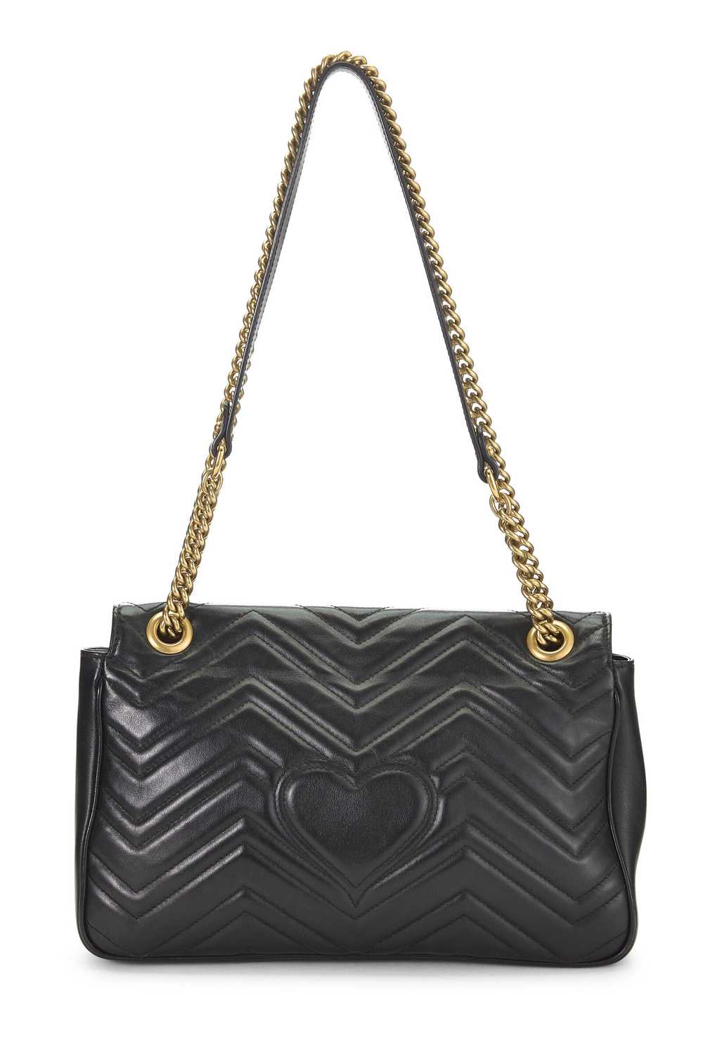 Black Leather GG Marmont Shoulder Bag Send in SMS… - image 4