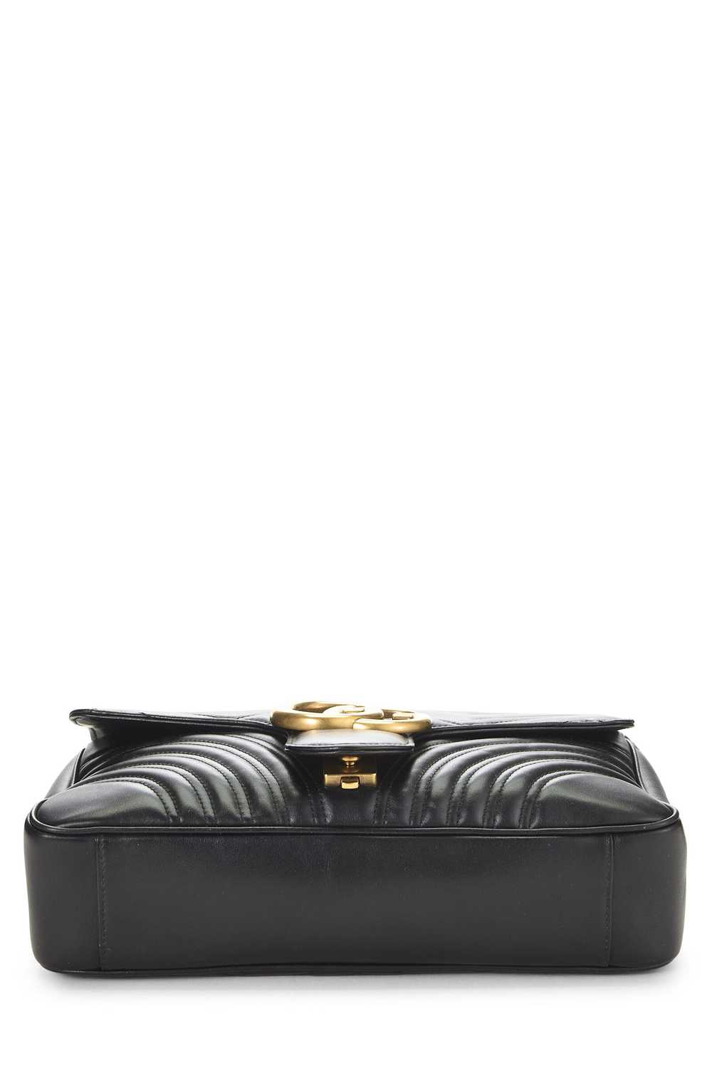 Black Leather GG Marmont Shoulder Bag Send in SMS… - image 5