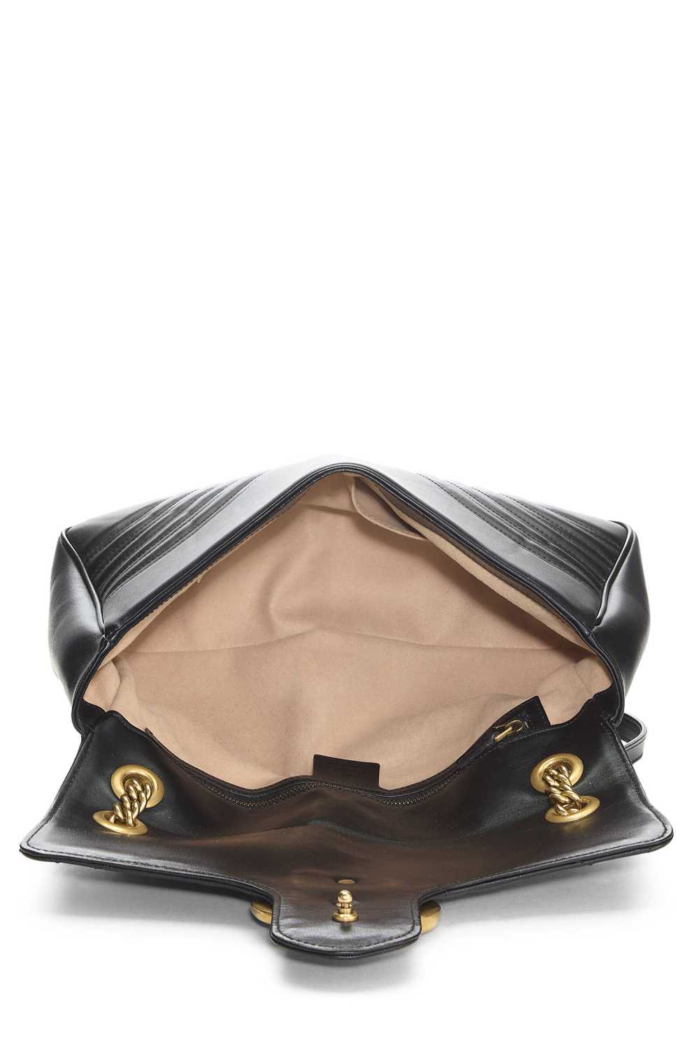 Black Leather GG Marmont Shoulder Bag Send in SMS… - image 6