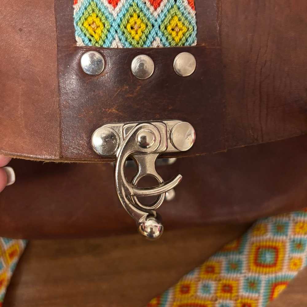 Bohemian style Gorgeous, sturdy leather Crossbody - image 8