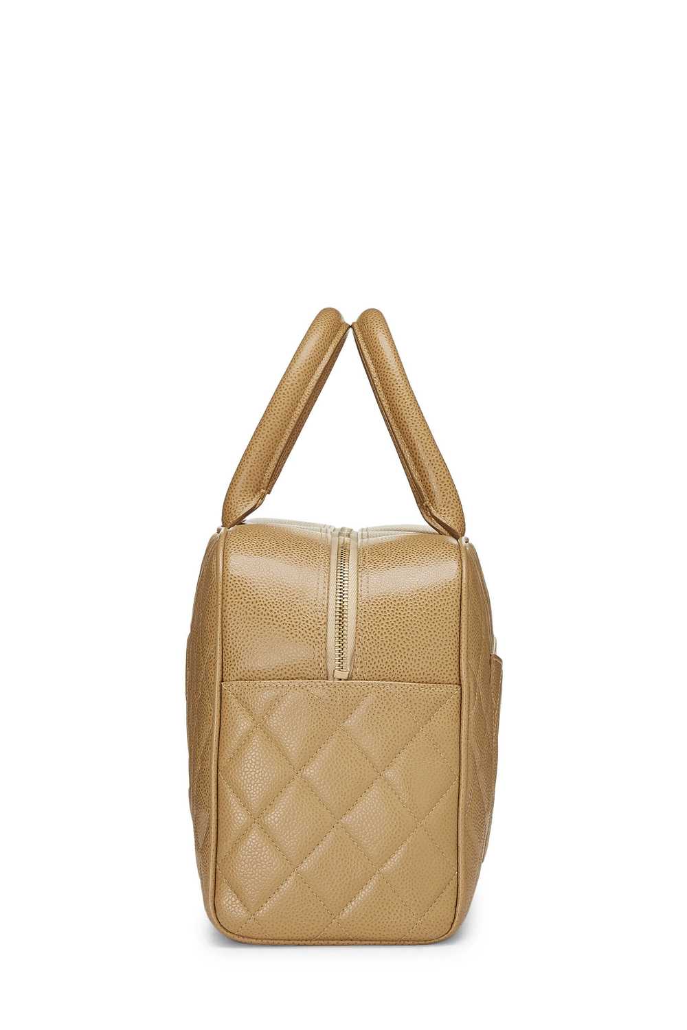 Beige Quilted Caviar Bowler Medium Send in SMS Se… - image 3