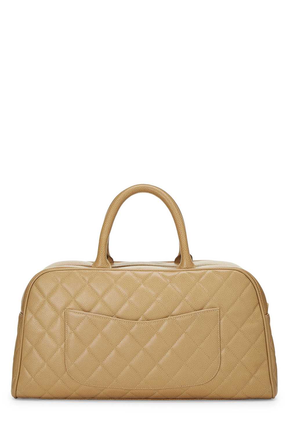 Beige Quilted Caviar Bowler Medium Send in SMS Se… - image 4