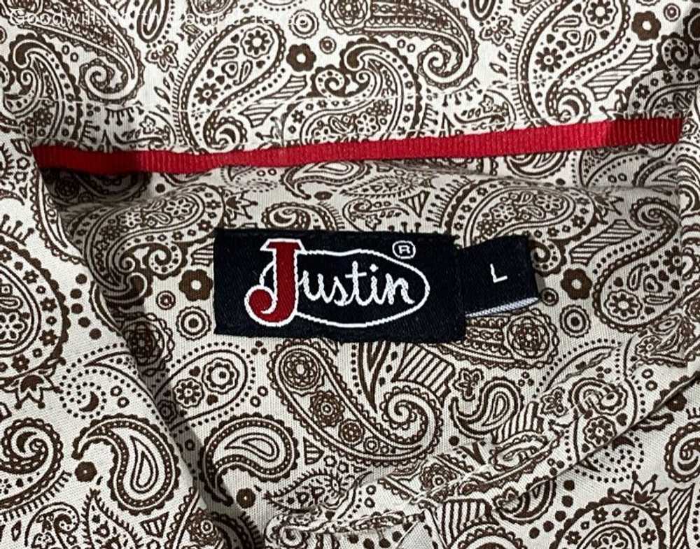 Justin Boots Justin Lot of 2 Long Sleeve Button D… - image 3