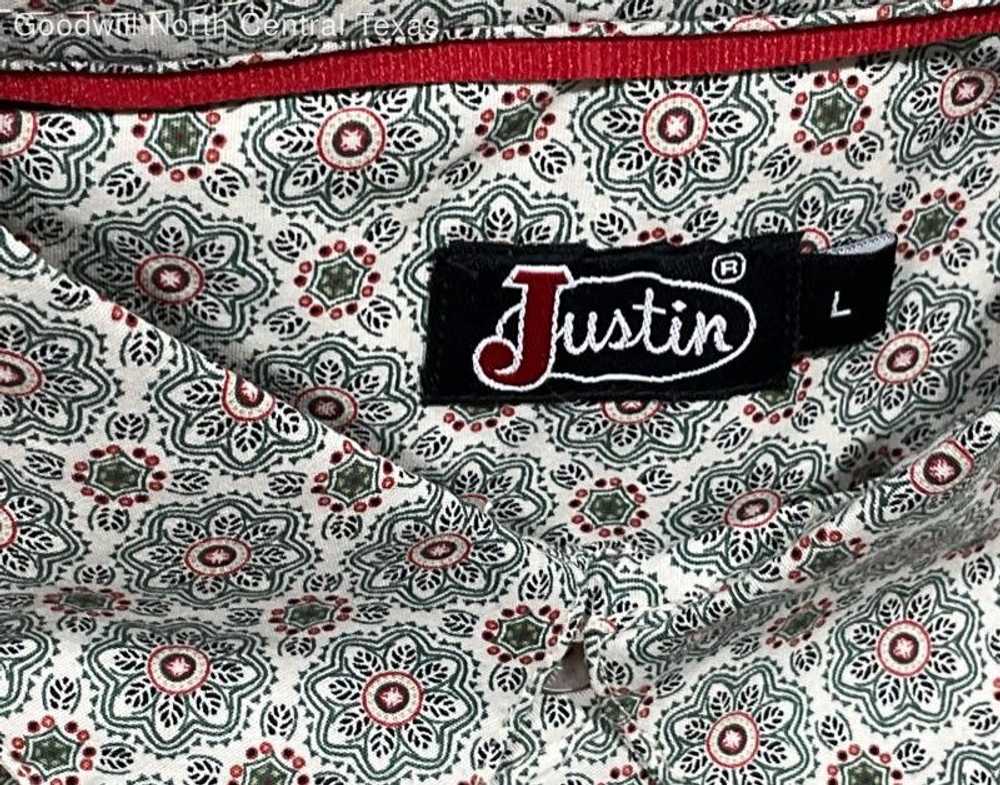 Justin Boots Justin Lot of 2 Long Sleeve Button D… - image 4