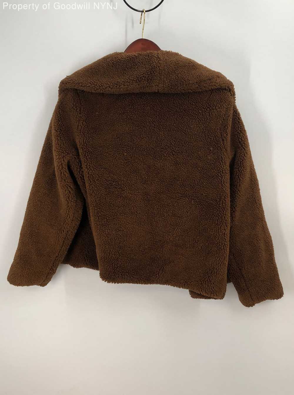 1 Sunset Lane Women's Brown Fleece Jacket Size XL - image 3