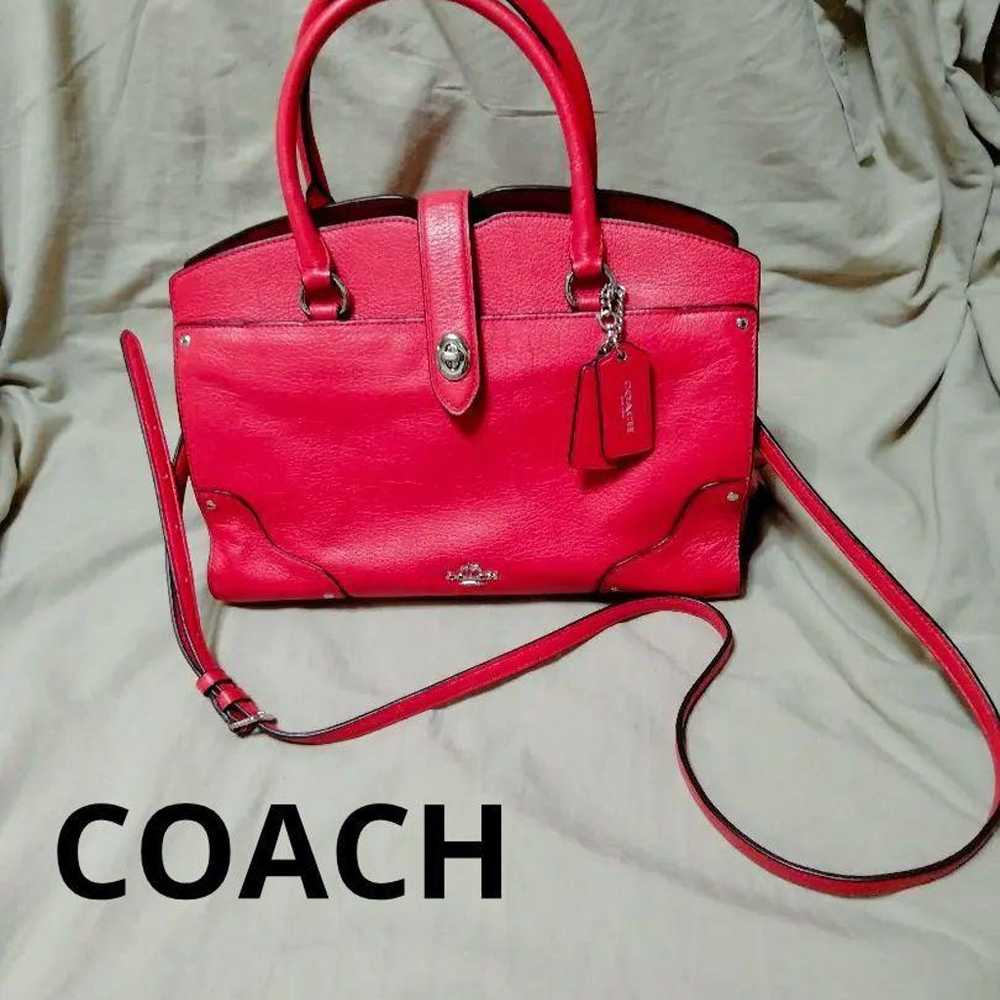 Unused Coach 2-way bag in grained leather - image 1