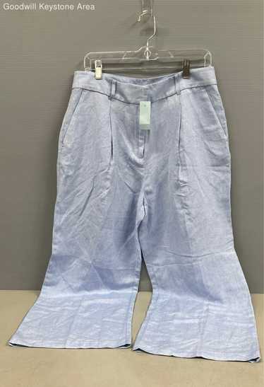 NWT Women's Loft Linen Blend Light Blue Pants - Si