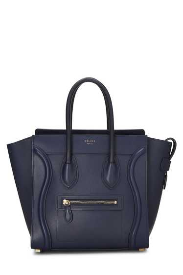 Navy Calfskin Luggage Micro Send in SMS Send in E… - image 1