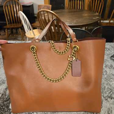 COACH Signature Chain Central Tote