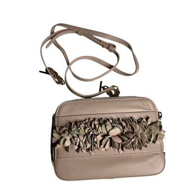 LK Bennett Light Pink Leather Floral Applique Clut