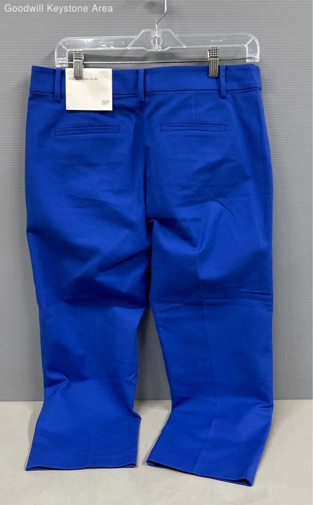 NWT Women's Loft Riviera Slim Blue Pants - Size 8… - image 2