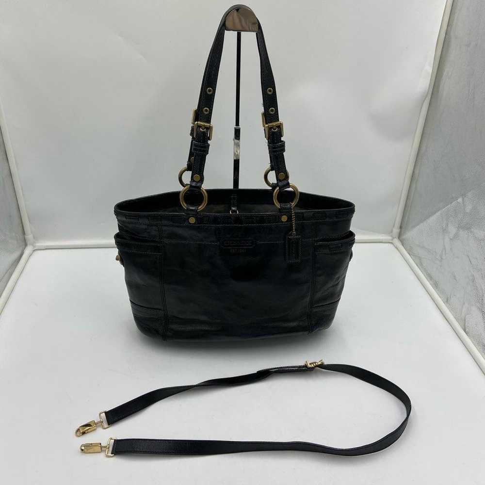 COACH Patent Leather Enamel Tote - Black - image 3