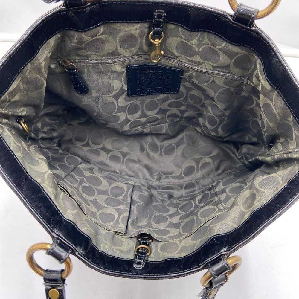 COACH Patent Leather Enamel Tote - Black - image 8