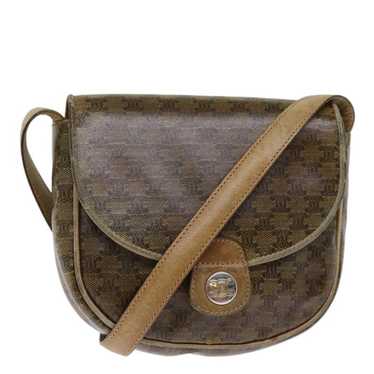 Celine CELINE Macadam Canvas Shoulder Bag Brown - image 1