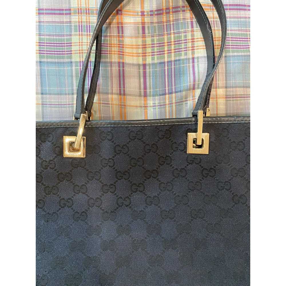 Gucci Vintage 00's Gucci Black Monogram Canvas To… - image 4