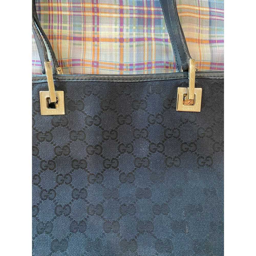 Gucci Vintage 00's Gucci Black Monogram Canvas To… - image 6