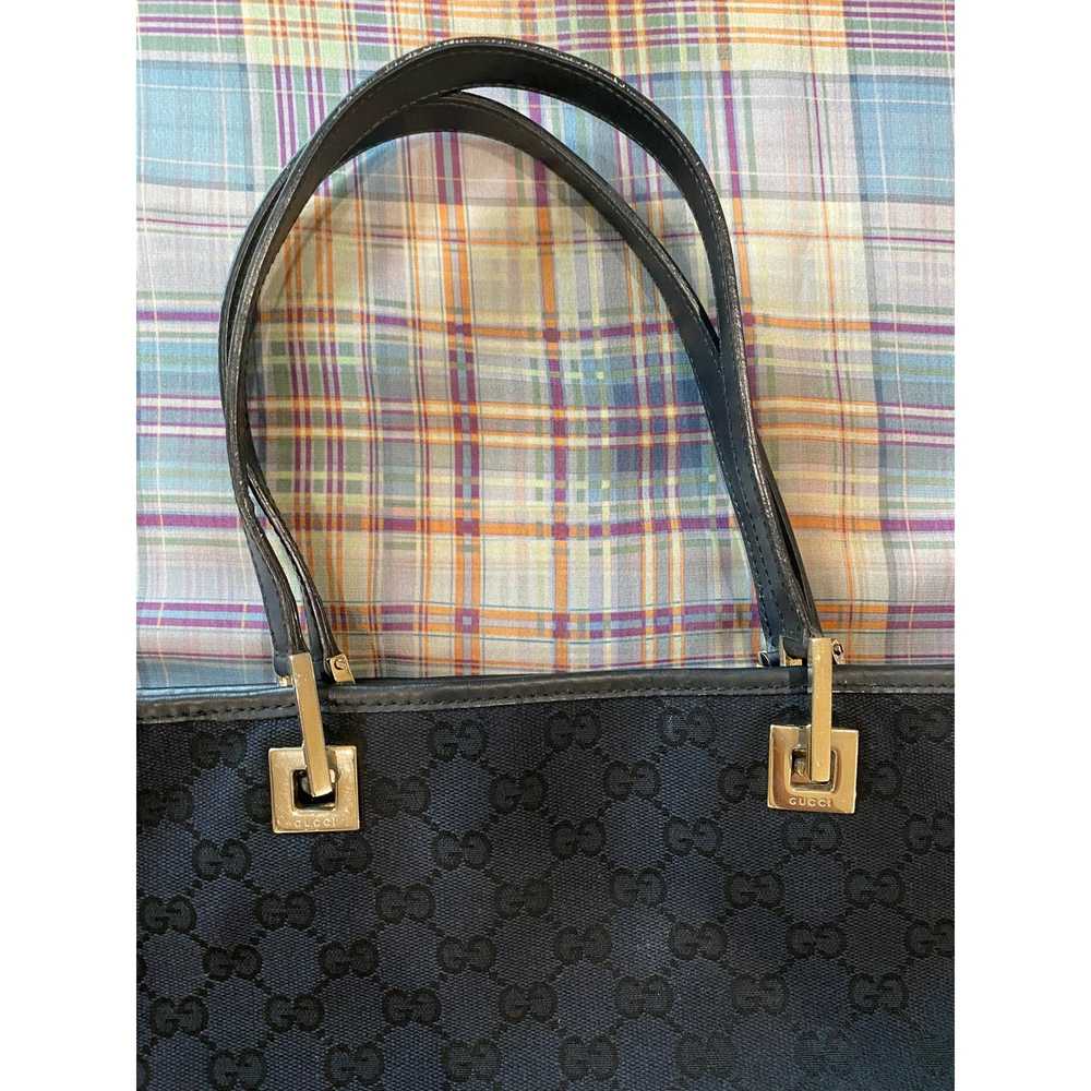 Gucci Vintage 00's Gucci Black Monogram Canvas To… - image 7