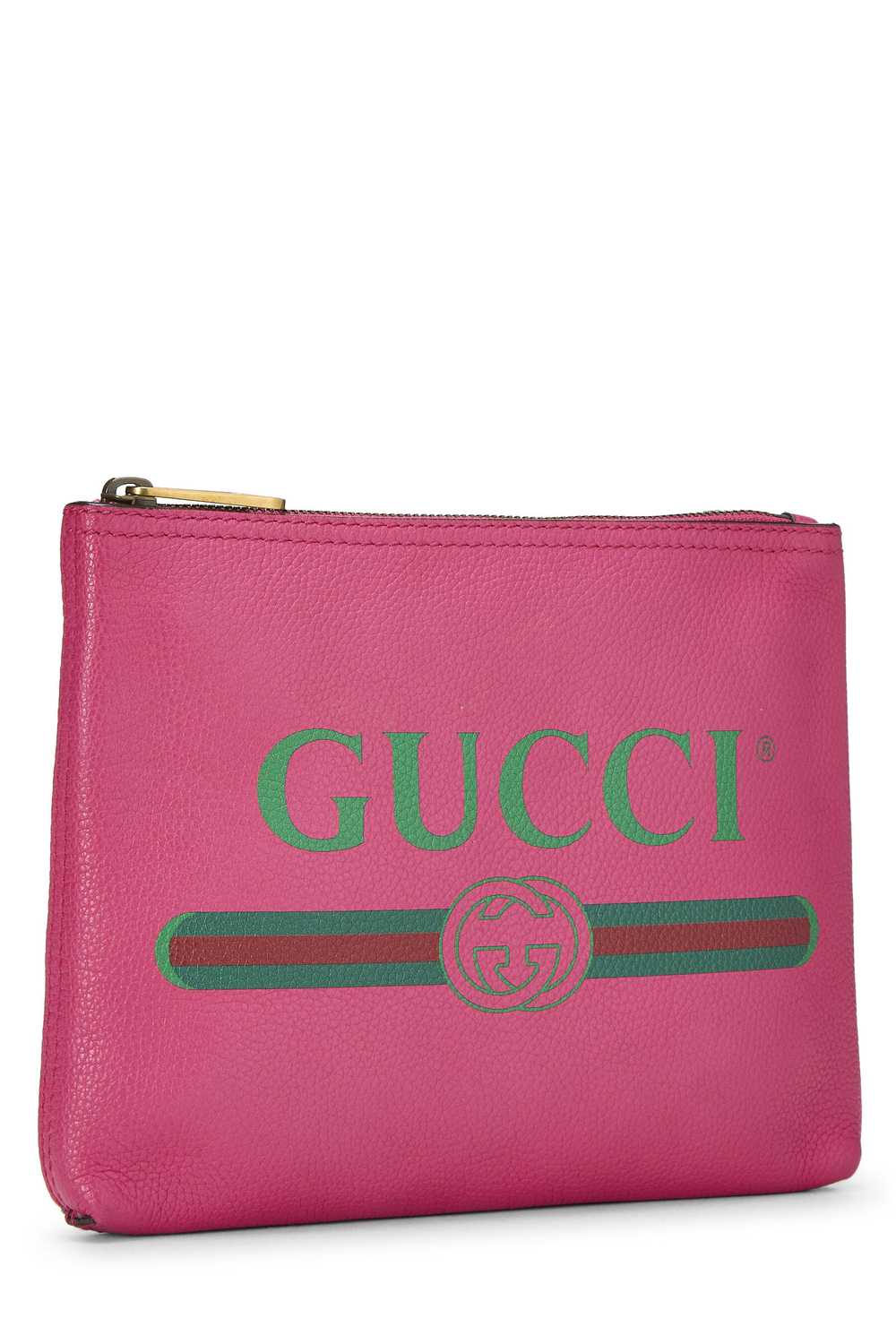 Pink Leather Logo Printed Pouch Small Send in SMS… - image 2