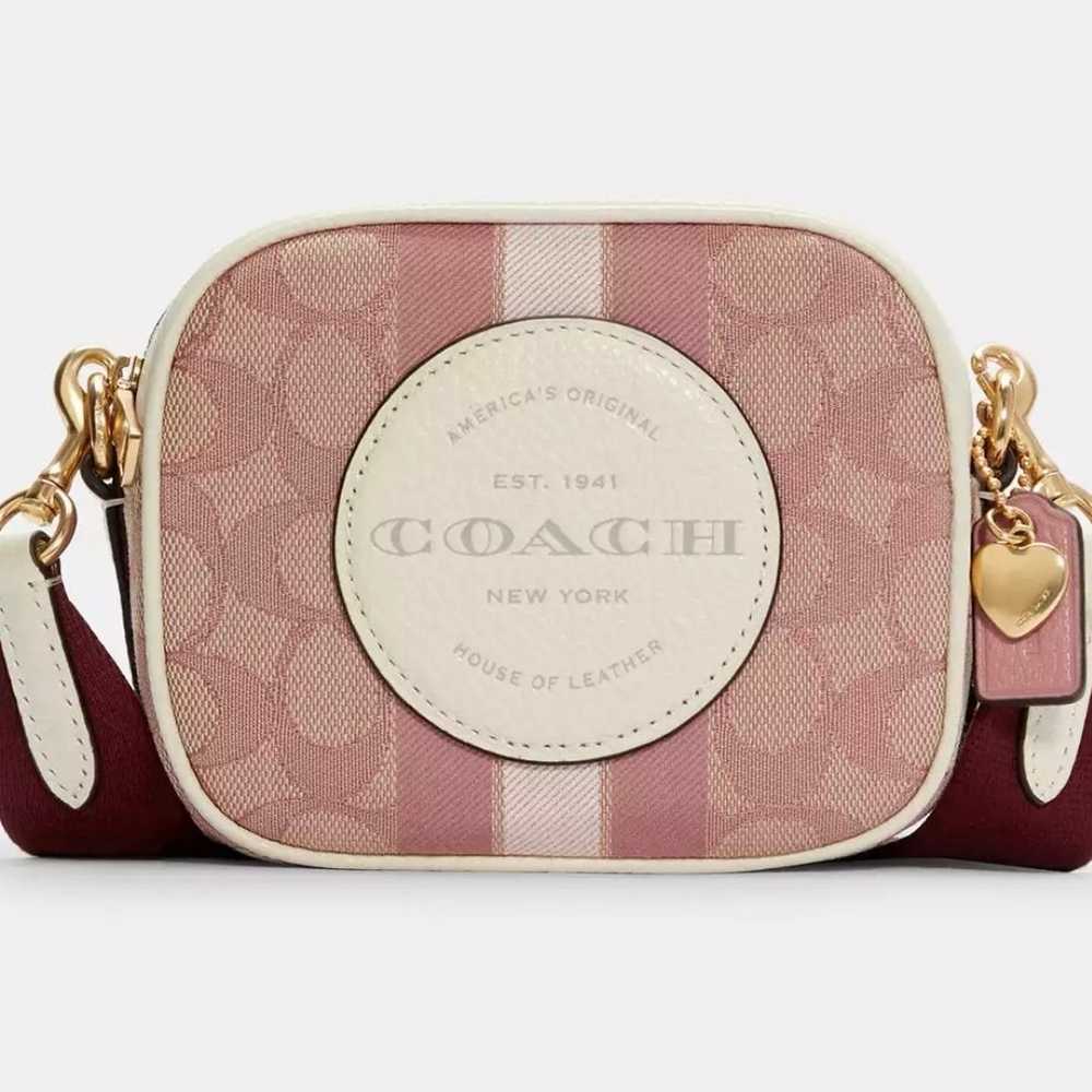 Coach Mini Dempsey Camera Bag Signature Jacquard … - image 1