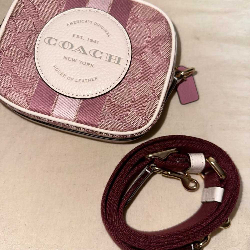 Coach Mini Dempsey Camera Bag Signature Jacquard … - image 3