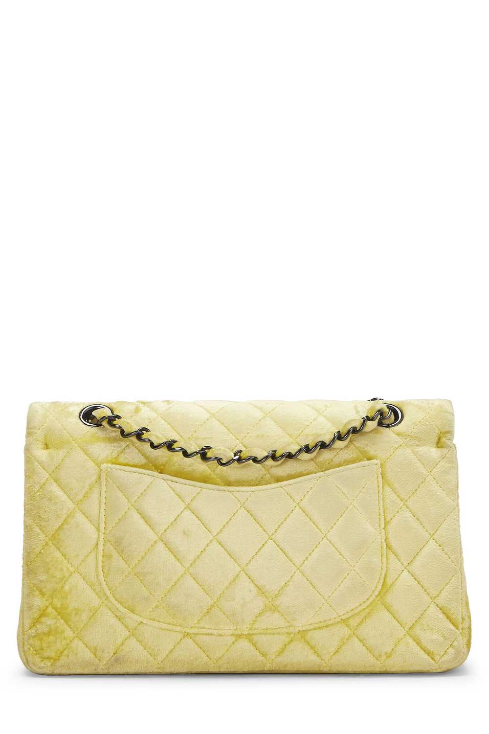 Yellow Quilted Velvet Classic Double Flap Small S… - image 4